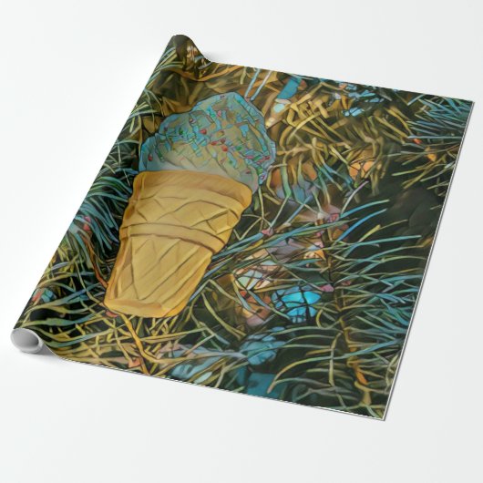 Papier Cadeau Saupoudrer de crème glacée (Déroulé)