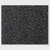 Papier Cadeau Saupoudrer et bulles de bonbons (Plat)