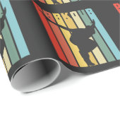 Papier Cadeau Saut courant libre de rétro de Parkour ville de (Coin rond)