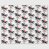 Papier Cadeau saut équestre (Plat)