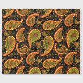 Papier Cadeau Sauvage Crazely Paisley Bright Coloré (Plat)