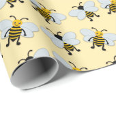 Papier Cadeau Sauvez l'art des abeilles (Coin rond)