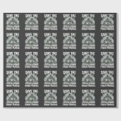 Papier Cadeau Sauvez les pandas d'ordures - Funny Raccoon sensib (Plat)