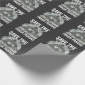 Papier Cadeau Sauvez les pandas d'ordures - Funny Raccoon sensib (Coin)