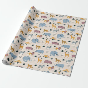 Papier Cadeau Savannah Animaux