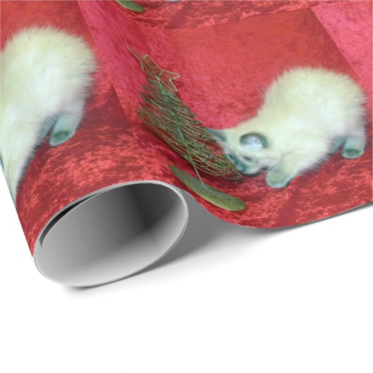 Papier Cadeau Savannah's Christmas - Chat / Kitten Papier à enve (Coin rond)