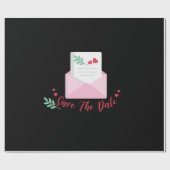 Papier Cadeau "Save the date" pour mariage (Plat)