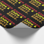 Papier Cadeau Saveloy, chips & Curry Sauce. (Coin)