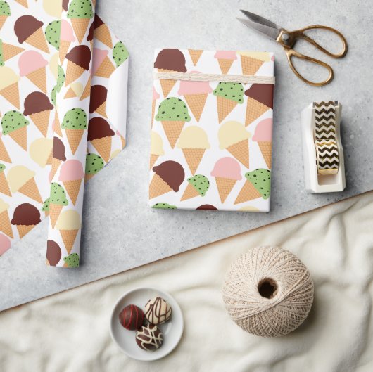 Papier Cadeau Saveurs de glace (Artisanat)