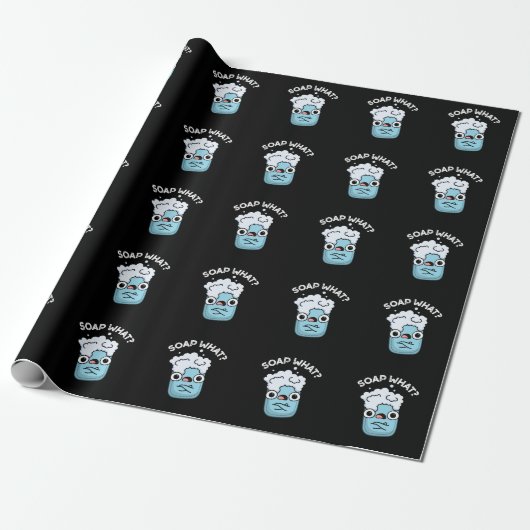 Papier Cadeau Savon Ce Drôle Soap Pun Soap Dark BG (Déroulé)