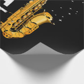 Papier Cadeau Saxophone drôle (Coin)
