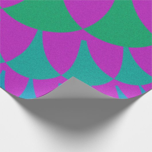 Papier Cadeau Scales de dragon vert (Coin)