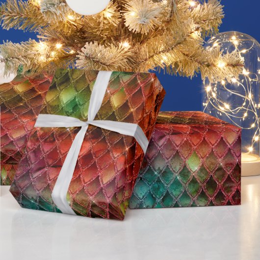 Papier Cadeau Scales Rainbow Dragon (Vacances)