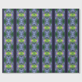 Papier Cadeau Scallion violet Fleurs Abstraites Personnalisées (Plat)