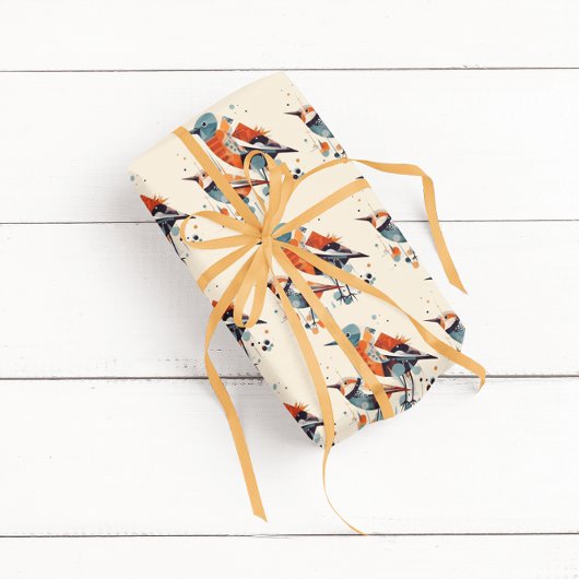 Papier Cadeau Scandi Aviary Duet