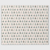 Papier Cadeau Scandi Christmas Tree Wrapping Paper (Plat)