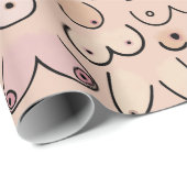 Papier Cadeau Scandi moderne neutre (Coin rond)