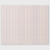 Papier Cadeau Scandi Red Yellow Flower Blue Stripe (Plat)