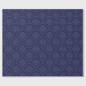 Papier Cadeau Scandinave Ditsy Winter Navy & Gold Art Deco (Plat)