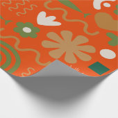 Papier Cadeau Scandinave Russe rétro Motif de Noël (Coin)