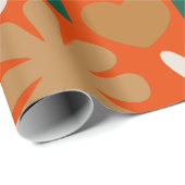 Papier Cadeau Scandinave Russe rétro Motif de Noël (Coin rond)