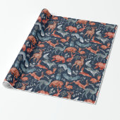 Papier Cadeau Scandinavian Folk Woodland Animals Wrapping Paper (Déroulé)
