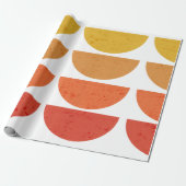 Papier Cadeau Scandinavie Art MidCentury Coucher de soleil (Déroulé)