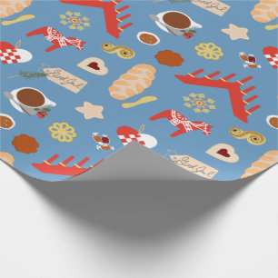 Papier Cadeau Scandinavie/Suédoise Jul Conception de pâtisseries