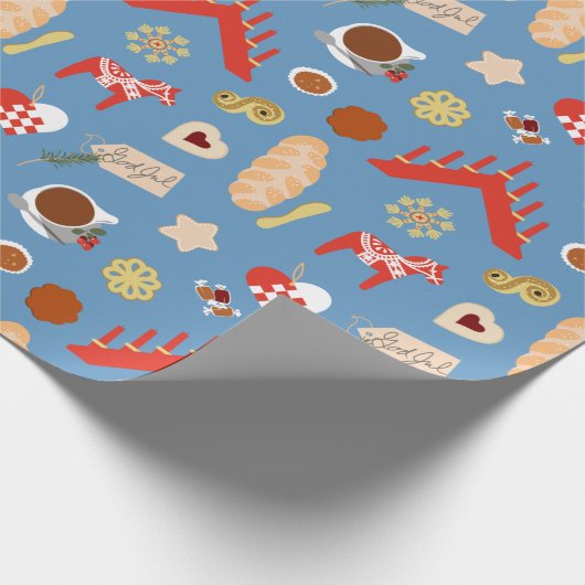 Papier Cadeau Scandinavie/Suédoise Jul Conception de pâtisseries (Coin)