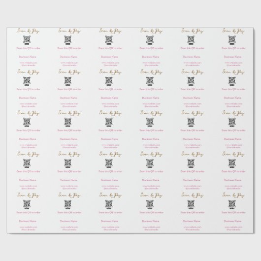Papier Cadeau Scanner pour commander scanner le code QR ajouter  (Plat)