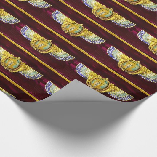 PAPIER CADEAU SCARABE À FEU ÉGYPTIENNE ANTIQUE /BOÎTE À DENRÉES  (Coin)