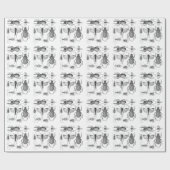 Papier Cadeau Scarabées et insectes (Plat)