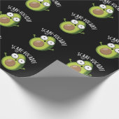 Papier Cadeau Scare-vocaco Funny Avocado Pun Dark BG (Coin)
