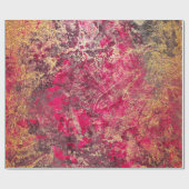 Papier Cadeau Scarlet et marbre d'or (Plat)