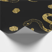 Papier Cadeau Scary Gold Black Snake Celestin Trick ou traiter (Coin)