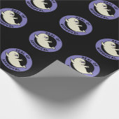 Papier Cadeau Sceau d'approbation Drôle Seal Pun Dark BG (Coin)