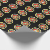 Papier Cadeau Sceau officiel de l'Arrière - plan noir - US Marin (Coin)