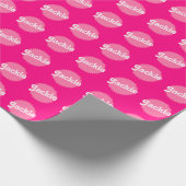 Papier Cadeau Sceau rose Retro Malibu | Anniversaire (Coin)