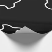 Papier Cadeau Scénario Blanc Dans Un Arrière - plan Noir (Coin)