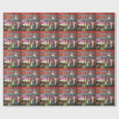 Papier Cadeau Scène africaine de nativité de Noël (Plat)