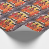Papier Cadeau Scène africaine de nativité de Noël (Coin)