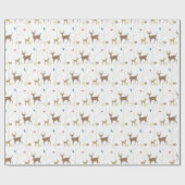 Papier Cadeau Scène animale moderne de la moitié du siècle (Plat)