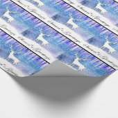 Papier Cadeau Scène de cerfs Bonnes Fêtes (Coin)