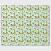 Papier Cadeau Scène de crèche peinte en Terre Sainte (Plat)