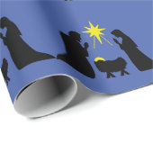 Papier Cadeau Scène de la Nativité (Coin rond)