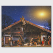 Papier Cadeau Scène de la Nativité (Plat)