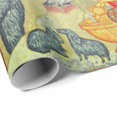 PAPIER CADEAU SCÈNE DE NATIVITÉ DU LIVRE DE NOËL (Coin rond)