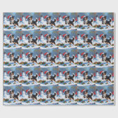 Papier Cadeau Scène de Noël australienne Kelpie (Plat)