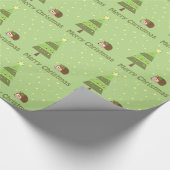 Papier Cadeau Scène de Noël de Hérisson (Coin)