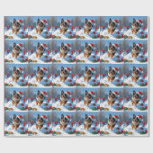 Papier Cadeau Scène de Noël du berger belge (Plat)